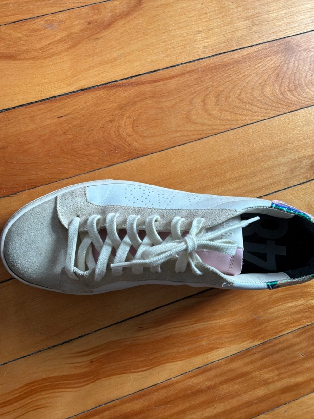 P448 White Leather and Suede sneakers